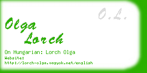 olga lorch business card